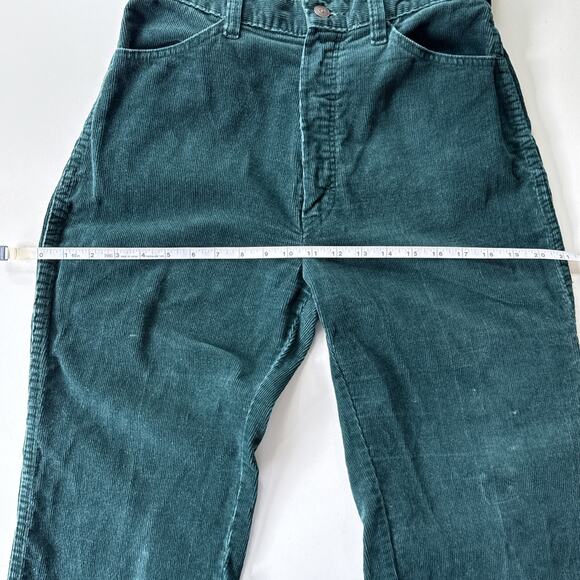 Vintage Funny Girl Corduroy Pants Green High Rise Straight Leg Sz 13/14 Modern 8 - Picture 12 of 13